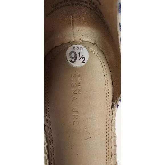 NORDSTROM Signature Women Sandals Espadrille Flat Blue/White Stripe US Size 9.5 - Picture 9 of 9